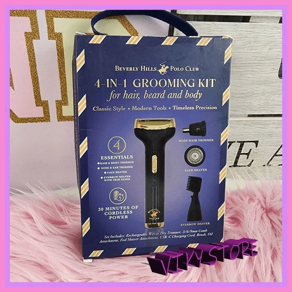 💖 NWT Beverly Hills Polo Club 4-in-1 Grooming Kit #7256 💖